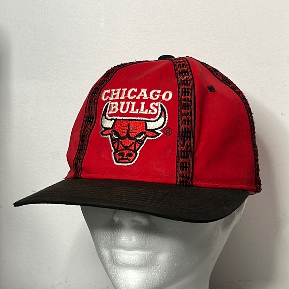 STARTER Vintage CHICAGO BULLS The Classic Tri Power Snapback Hat Jordan Era - Picture 7 of 8